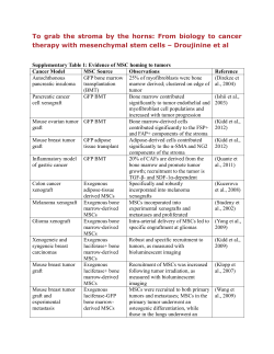From biology to cancer therapy with mesenchymal stem cells