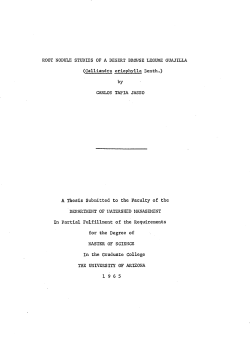 ROOT NODULE STUDIES OF A DESERT BROWSE LEGUME