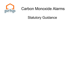 Carbon Monoxide alarms- Statutory Guidance