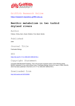 Benthic metabolism in two turbid dryland rivers