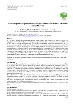 Monitoring of troposphere ozone in the peri