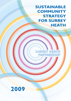 SUSTAINABLE COMMUNITY STRATEGY FOR SURREY HEATH