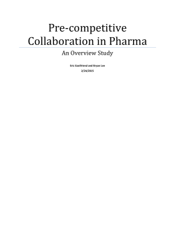 Pre-competitive Collaboration in Pharma