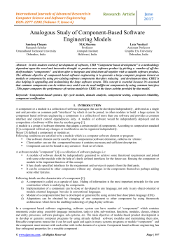 Analogous Study of Component-Based Software