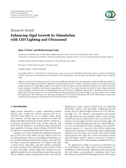 Enhancing Algal Growth by Stimulation with LED Lighting and