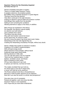 Quantum Theory for the Chemistry Impaired Almost completely