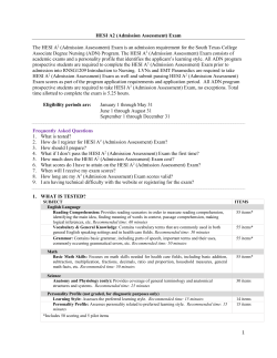 Exam The HESI A2 - South Texas College