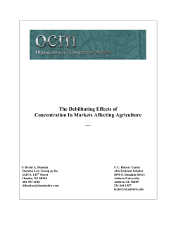 The Debilitating Effects of Concentration In Markets Affecting