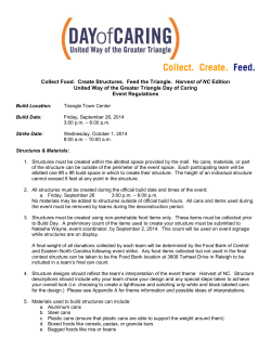 Collect Food. Create Structures. Feed the Triangle. Harvest of NC