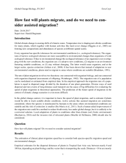 How fast will plants migrate, and do we need to con