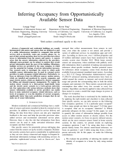 Inferring Occupancy from Opportunistically Available Sensor Data