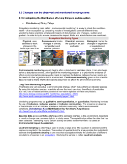 3.0 Changes can be observed and monitored in ecosystems