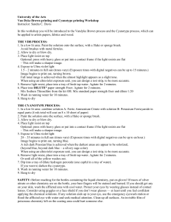 University of the Arts Van Dyke Brown printing and Cyanotype