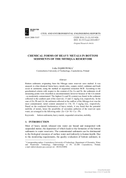 chemical forms of heavy metals in bottom sediments of