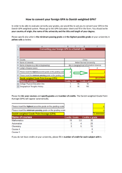 How to convert your foreign GPA to Danish weighted GPA?