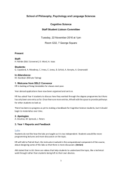 Cognitive Science SSLC minutes 22 November 2016