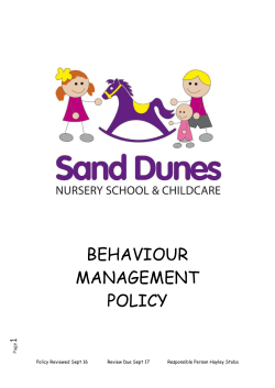 behaviour management policy