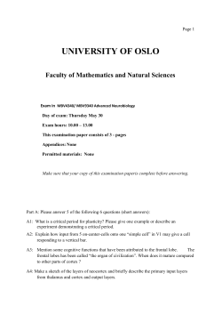 Page 1 UNIVERSITY OF OSLO Faculty of Mathematics and Natural