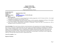 Organizational Systems Theory - Argosy University Dissertation Site