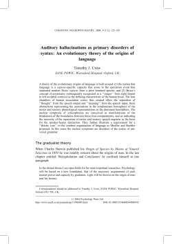 An evolutionary theory of the origins of language