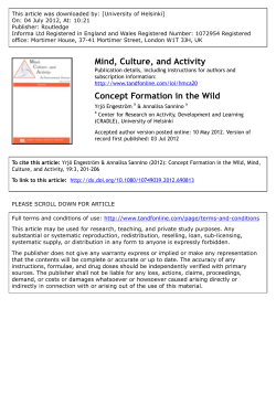 Concept Formation in the Wild