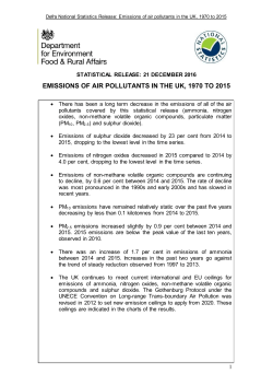 emissions of air pollutants in the uk, 1970 to 2015