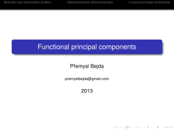 Functional principal components