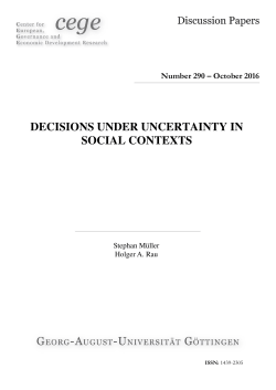 Decisions under Uncertainty in Social Contexts