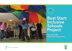Best Start: Inclusive Schools Project Best Start: Inclusive Schools