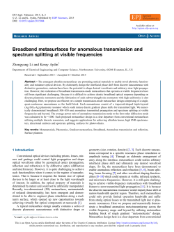 Broadband metasurfaces for anomalous transmission and spectrum