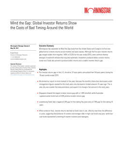 Mind the Gap: Global Investor Returns Show the Costs