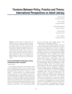 Tensions Between Policy, Practice and Theory: International