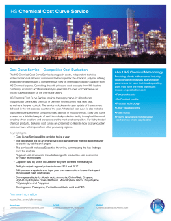 IHS Chemical Cost Curve Service