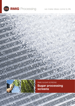 Sugar processing screens