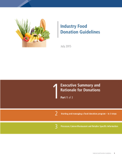 Industry Food Donation Guidelines
