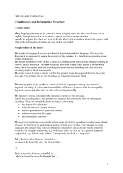 Constituency and Information Structure