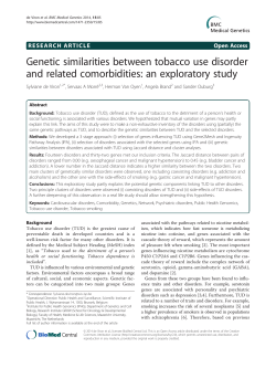Genetic similarities between tobacco use disorder and related
