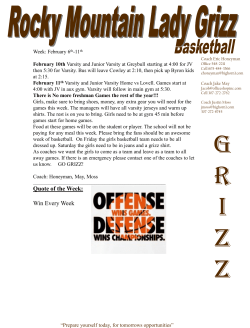 Quote of the Week - Rocky Mountain Lady Grizzlies