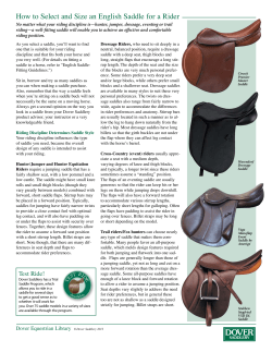 How to Select and Size an English Saddle for a