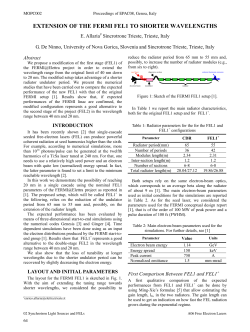 Extension of the FERMI FEL1 to Shorter Wavelengths