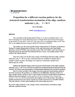 Preposition for a different reaction pathway for the structural