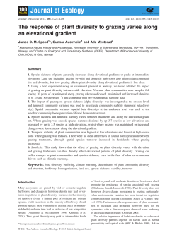 The response of plant diversity to grazing varies along an