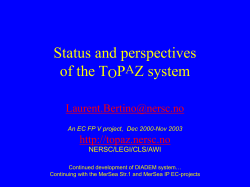 Status and perspectives of the TOPAZ system