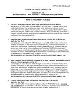 Home Economics Careers and Technology Unit