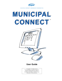 Municipal Connect&trade; User Guide