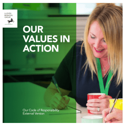 our values in action - Lloyds Banking Group