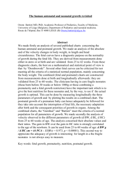 La croissance du nouveau-n&eacute;