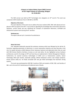 A Report on Subject Matter Expert (SME) Connect At KLS` Gogte
