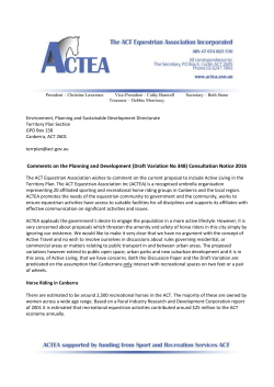 Active Travel Sub - ACT Equestrian Association