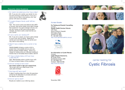 Carrier testing for Cystic Fibrosis